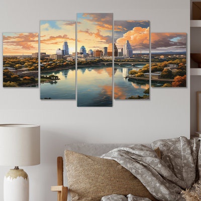 " Austin Dynamic Cityscape IV " 5 - Pieces