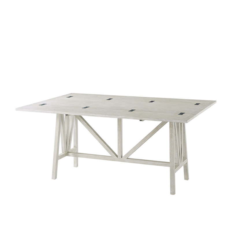 Noda 65'' Solid Mahogany Wood Drop-Leaf Console Table