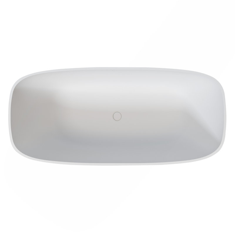 67" Solid Surface Soaking Bathtub