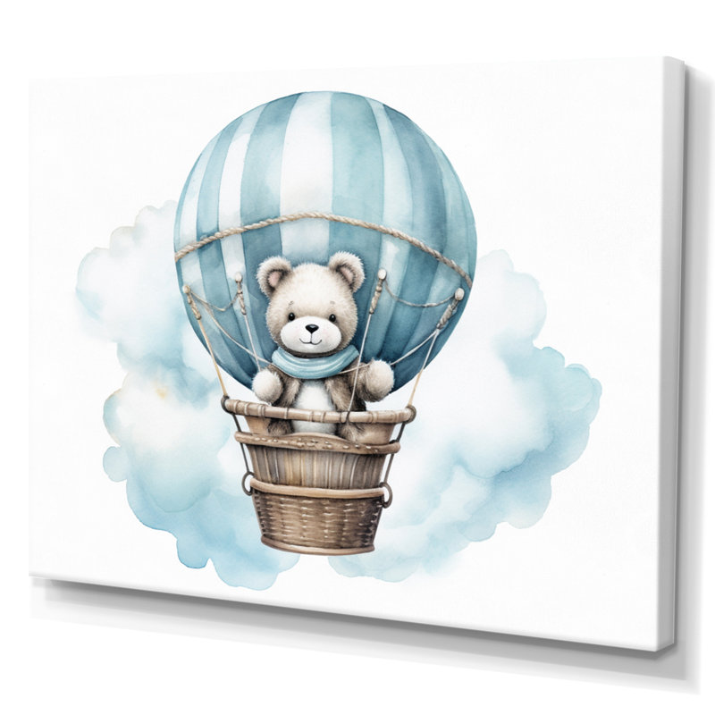 «Nursery Bear Cub Children Dreams I», reproduction sur toile, H 12 po x l 20 po x P 1 po, Toile tendue
