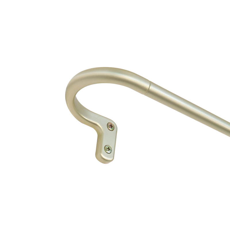 Tringle à rideaux simple réglable en métal Justi, H 2,5 po x l 48 po x P 3,5 po, Doré clair