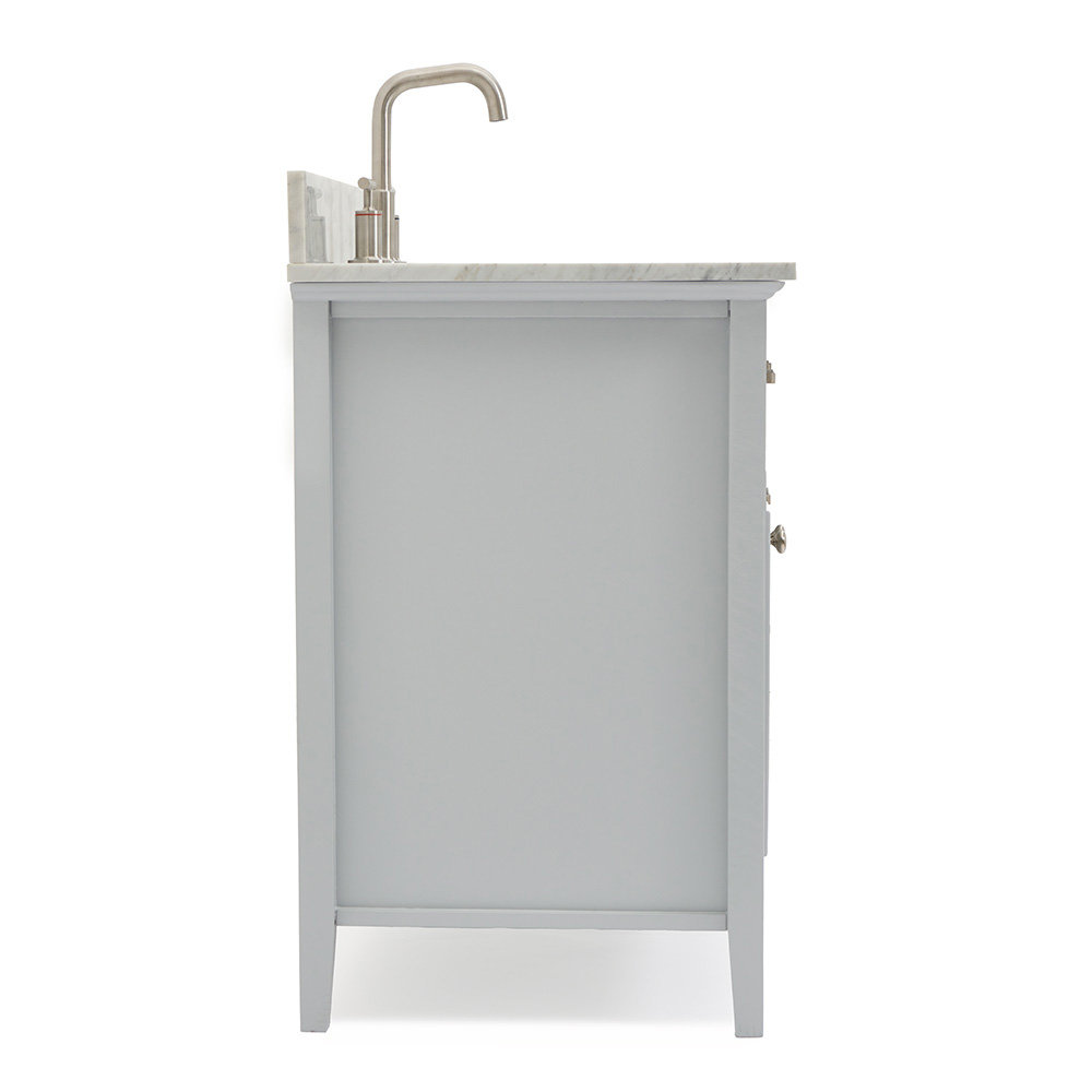 Clyda 37" Single Bathroom Vanity, Left, Gray