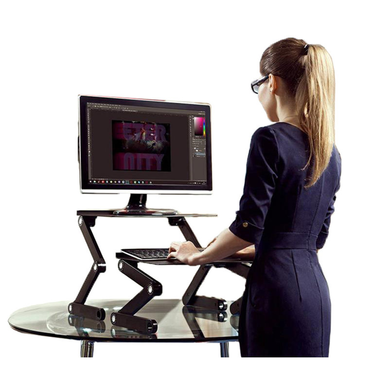 Convertisseur de bureau debout ergonomique Uncage WorkEZ, Noir