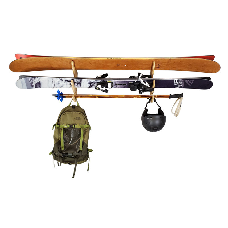 Hallsteiner Adjustable Multi-Use Ski/Snowboard Rack, 2 Tier, Birch