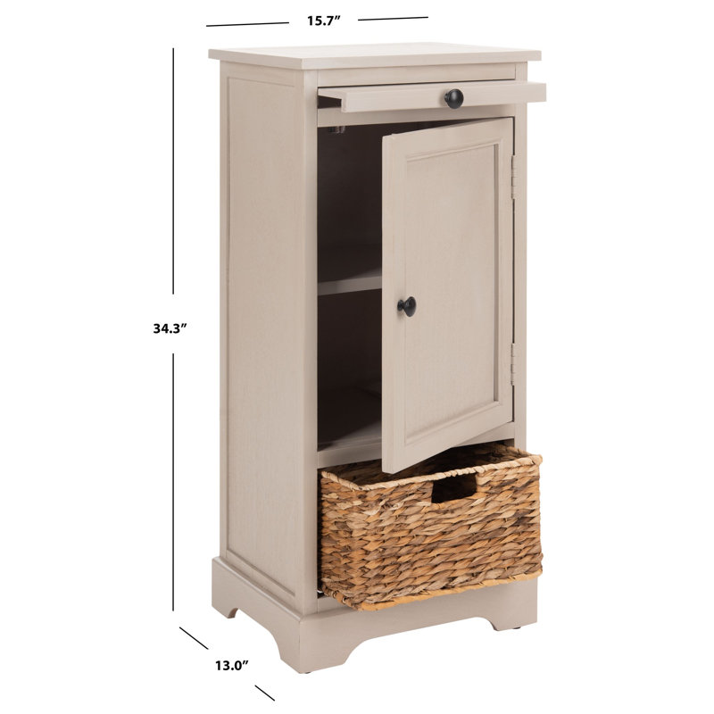 Solid Wood Accent Cabinet, Vintage Gray