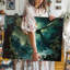 Toile, art mural, éclair de lune, éclair de dragon, nuit de forêt fantaisiste-677809858