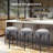 24" Modern Upholstered Bar Stool, Round Counter Height Stool with Black Metal Frame & Footrest, Soft Lambswool-Inspired Seat for Kitchen Island-408349007