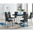 Scottsmoor 6 Seater High Gloss Round Dining Table Set with 6 Luxury Faux Leather Dining Chairs-59129736-59129730-62737743