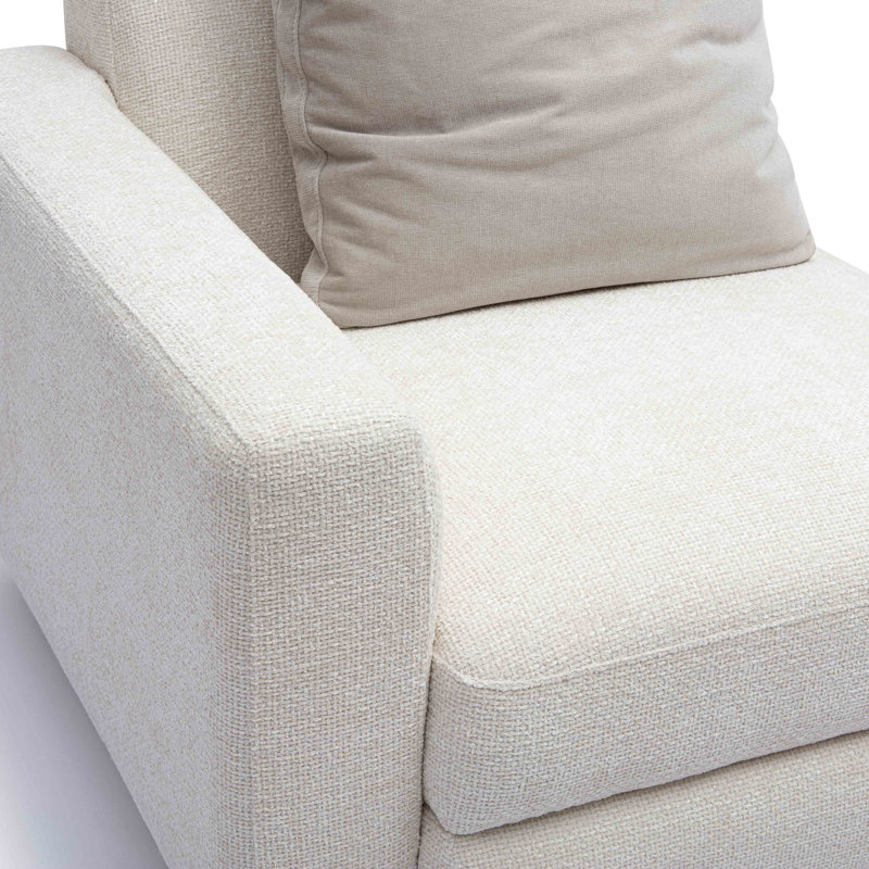 Frome Cream Chenille Modular LAF Corner Chair