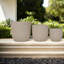 Ensemble de jardinières modernes et durables, conception Mgo légère pour l'extérieur