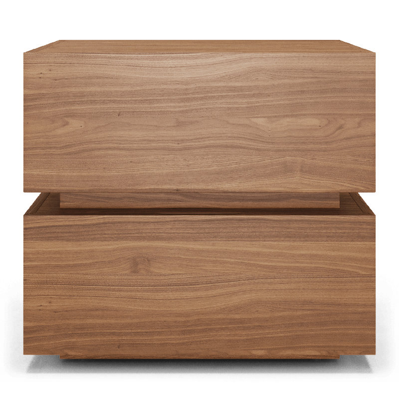 Brookline Nightstand in Walnut, Brown