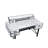 Rectangular Computer Desk With Metal Base, Antique White & Black 5 Shelf,