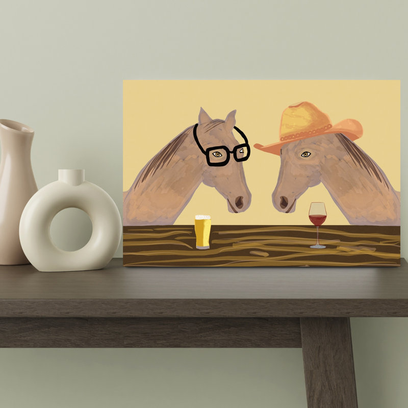 Art mural cheval fantaisiste Happy Hour
