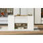 Meuble-lavabo et armoire de rangement avec plateau de table en verre Modern Luxury