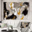 Or et vagues de marbre noir I - peinture sur toile-67232012-67232009-119116646