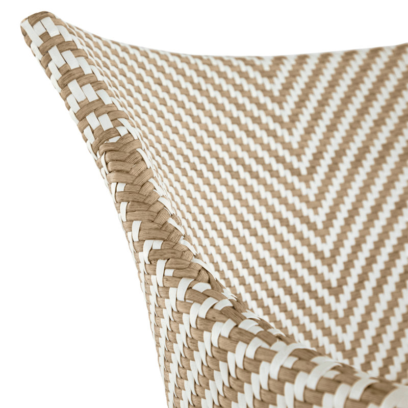 Bari Outdoor Dining Armchair, White/Natural