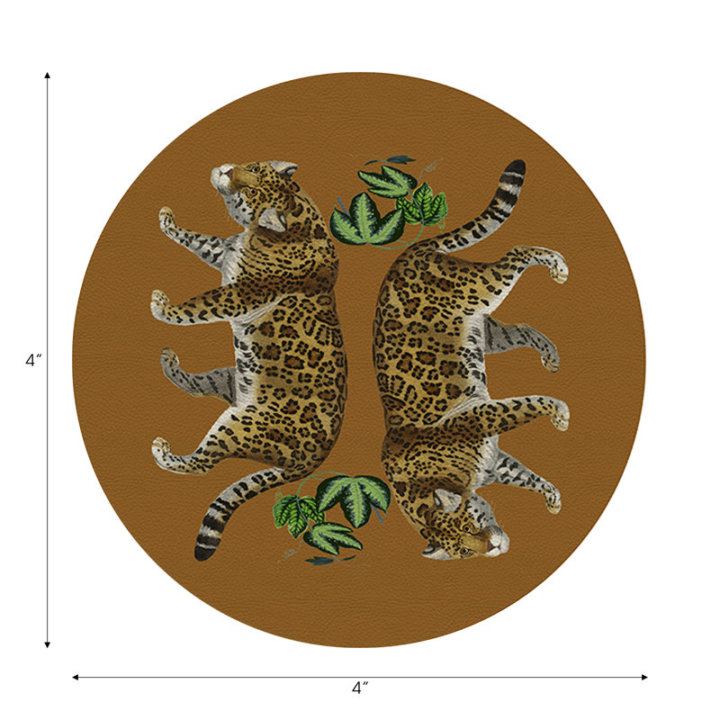 Sous-verres ronds en cuir Safri, Safri