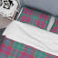 Tartan à carreaux vert et bleu - Ensemble de housse de couette abstrait - Microfibre de polyester-1635299132
