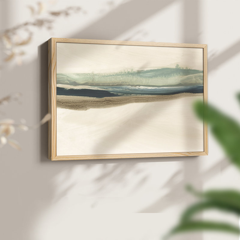 Layered Horizon II -Framed Print - Restickable, 8" H x 10" W, Natural