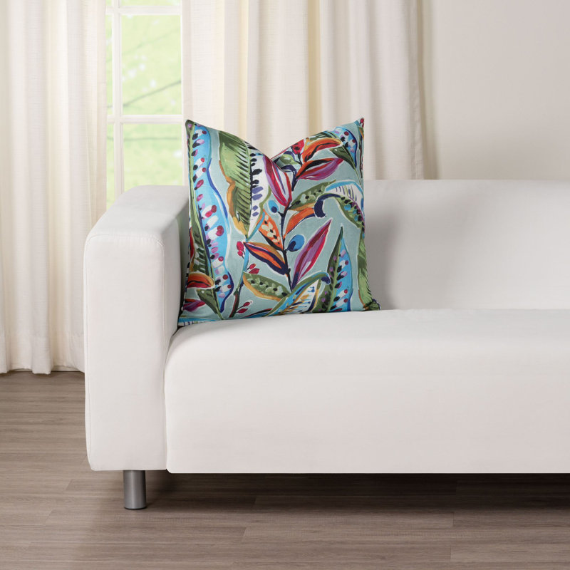 Floral Reversible Throw Pillow, 19" x 19"