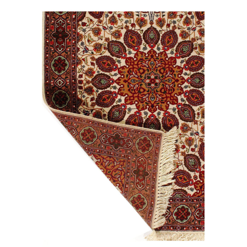 Michiru Hand Woven Cotton and Wool Oriental Area Rug