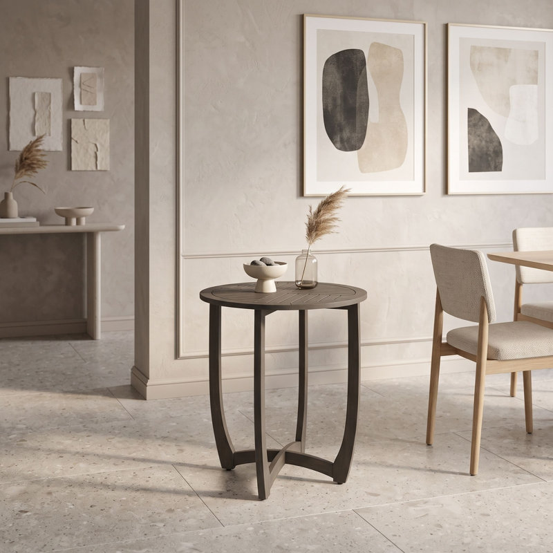 Table de bistro ronde en bois