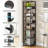 74.8" H x 13.39" W Wooden and Metal Stainless Steel Etagere Bookcase-196204864-196204866