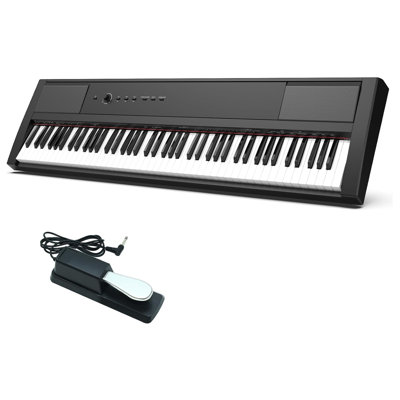 88 Key Digital Piano,Protable Full Size 88 Key Semi-Weighted Electric Digital Keyboard Piano For Beginner/Professional,With Power Supply,Built In Spea