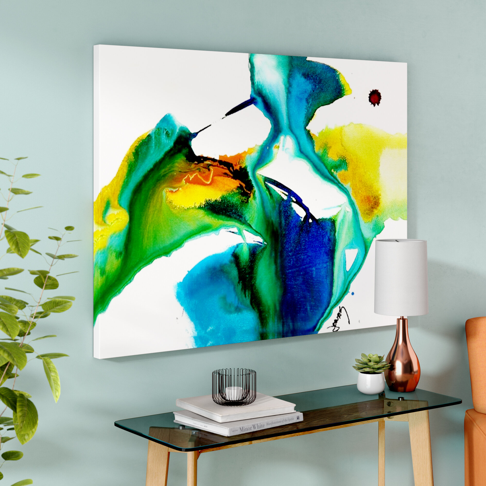 Wrought Studio 'Flow XVII' Graphic Art Print & Reviews | Wayfair