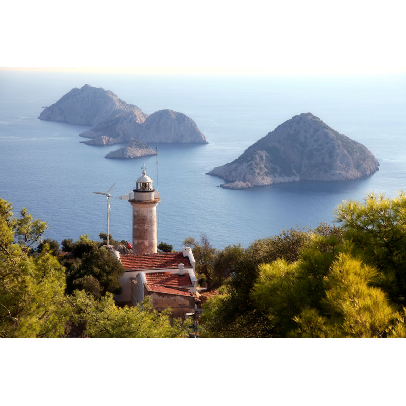 Gelidonya Lighthouse by Bodrumsurf - Wrapped Canvas Print, 30cm H x 46cm W