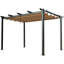 Pavillon de jardin pour terrasse avec grille pare-soleil rétractable Satrles-100759154