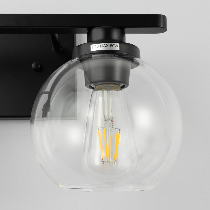 Éclairage pour meuble-lavabo à intensité variable Ventana, Noir mat, 2