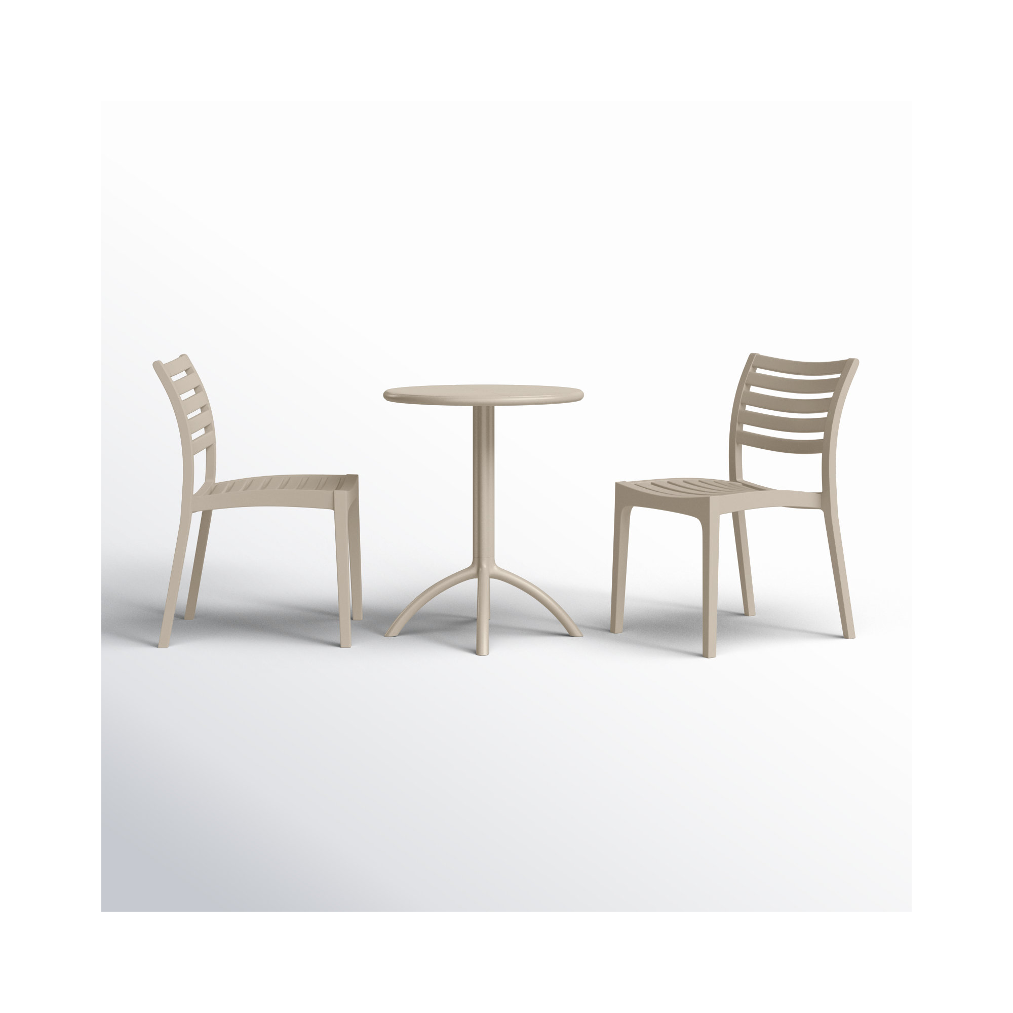 Jacinta 2 - Person 23.6" Bistro Set, Taupe