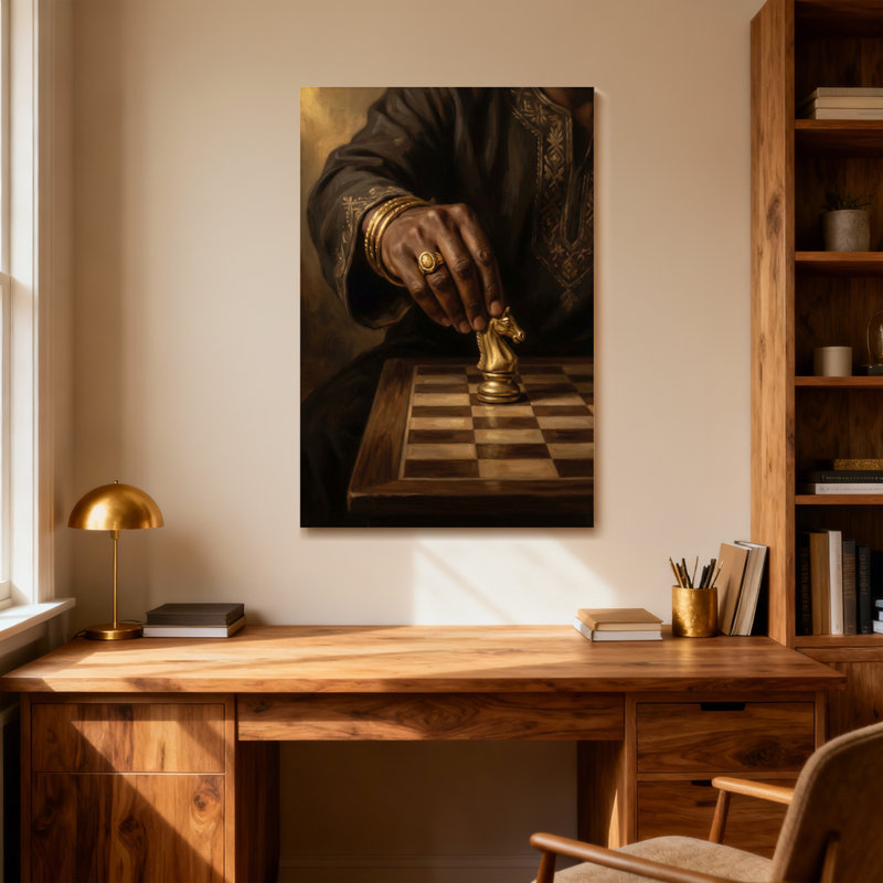 Plateau de jeu Fashion Chess, H 24 po x l 16 po