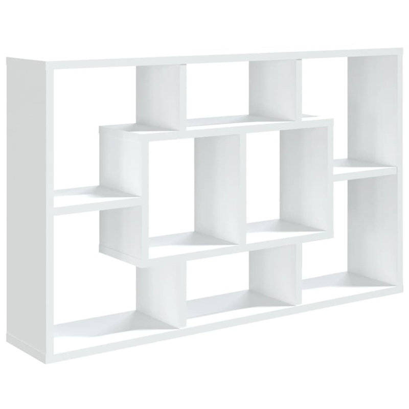 vidaXL Wall Shelf Floating Display Shelf for Home Living Room Engineered Wood, Concrete Gray