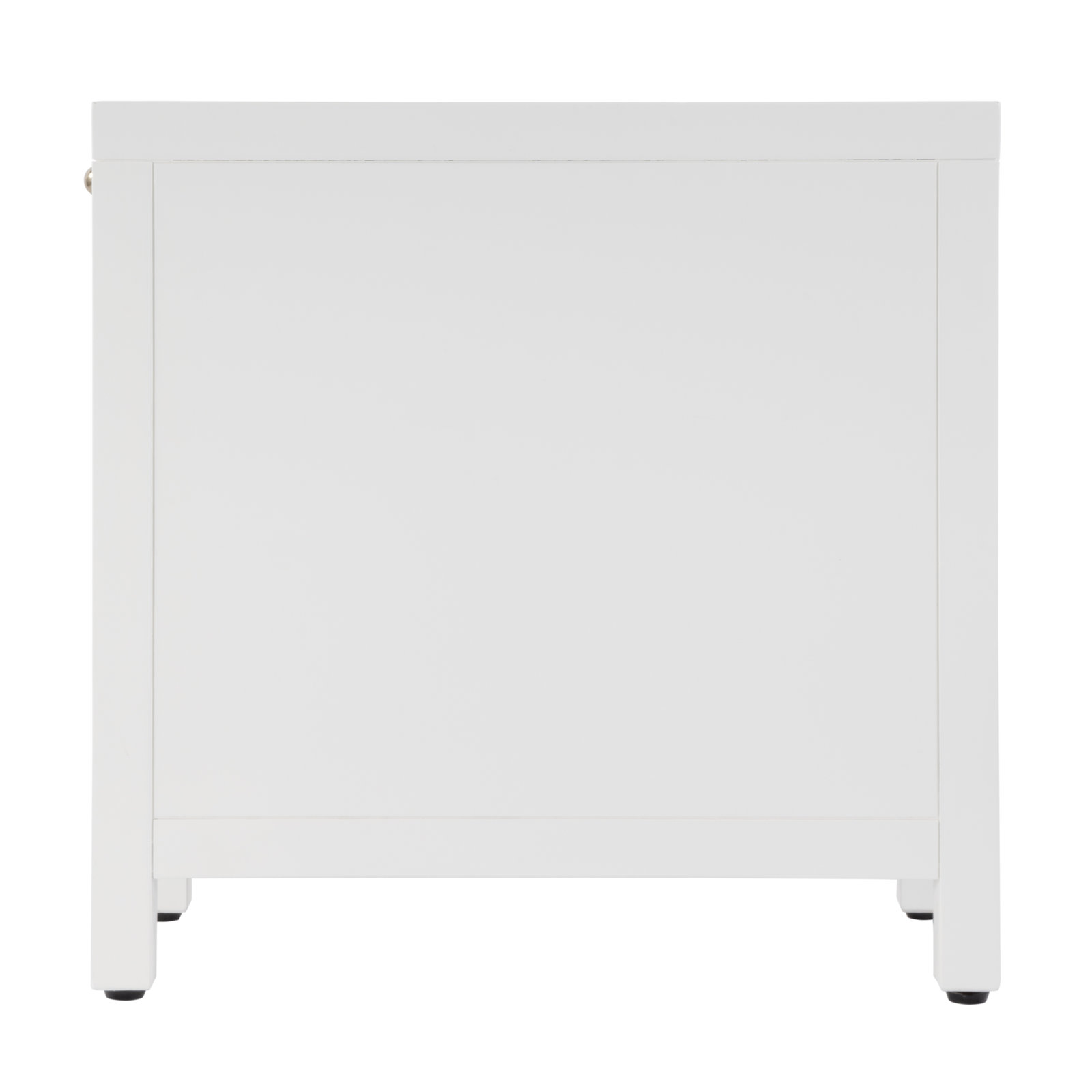 Celine 12" Acacia End Table, Smooth White