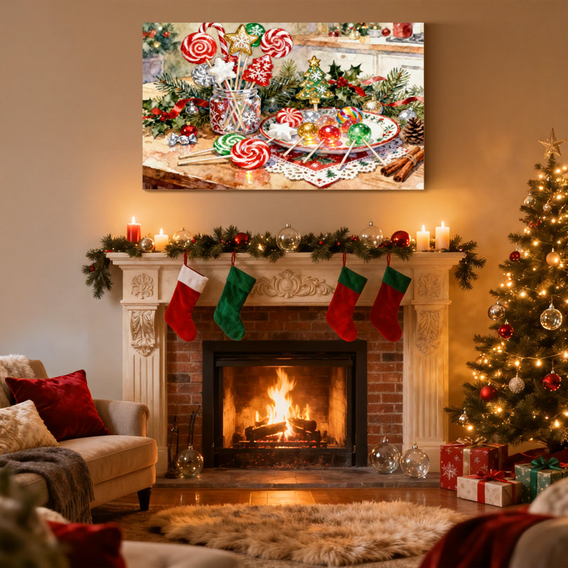 Ensemble de 3 impressions sur toile de Noël, H 20 po x l 30 po