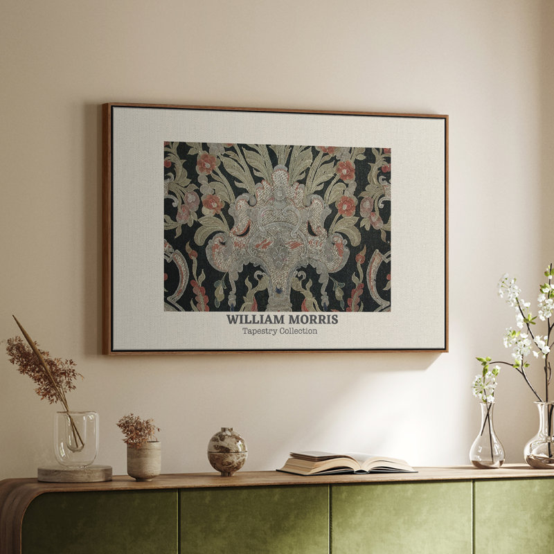 «Vintage Abstract Print-XLIX» sur toile, Noyer, H 25 po x l 37 po