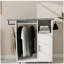 Chariot à repasser avec planche à repasser roulante, armoire à repasser polyvalente avec roues, solution de repassage compacte pour salle de lavage, chambre à coucher, vestiaire - blanc