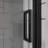 30"X 72" Frameless Glass Shower Door 1/4" (6Mm) Tempered Clear Glass Swing Shower Panel In Black Finish, Reversible Installation-123404417