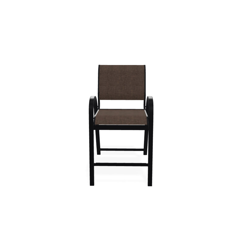 Tabouret de bar 42 po Holna, Moka Sunbrella®, Noir texturé