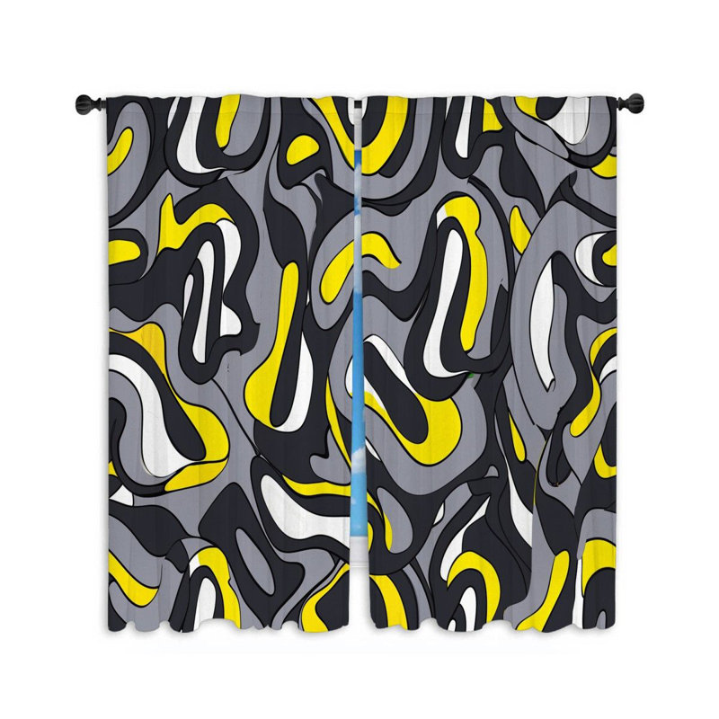 Paire de rideaux obscurcissant en polyester Quintonio, L 56 po x L 80 po
