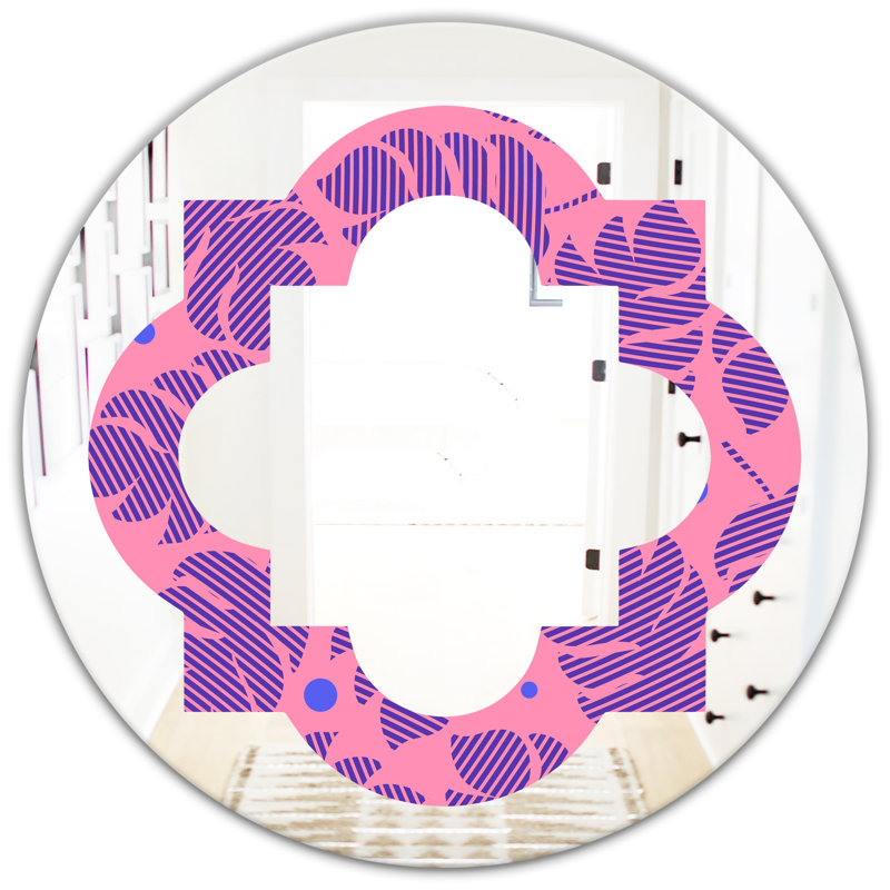 Miroir d'appoint Quatrefoil Palm Leaves, H 24 po x l 24 po