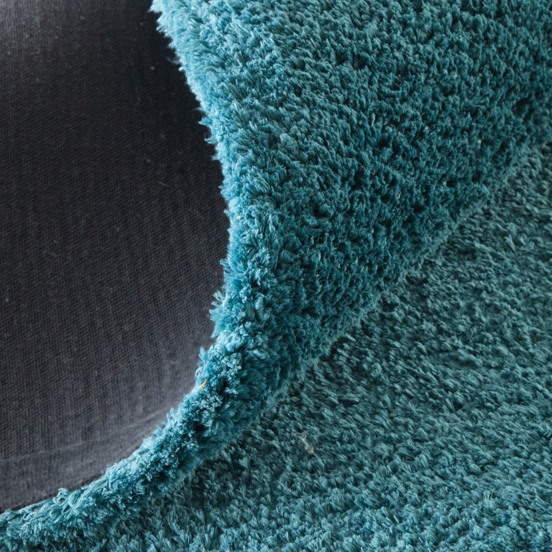Tapis moderne Frena, Rectangle 4pi x 6 pi, Bleu sarcelle