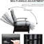 Fauteuil inclinable gris pour l'extérieur avec inclinaison de 150 degrés, coussins de 6,8 po d'épaisseur et siège inclinable à hauteur réglable, conception ergonomique, support de 350 lb