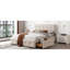 Lits spacieux et modernes avec rangement, lit en bois MDF rembourré, style maison