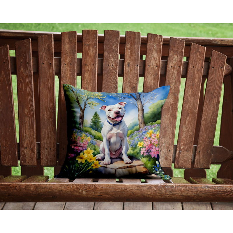Coussin décoratif intérieur / extérieur Spring Path, H 14 po x l 14 po