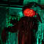 Épouvantail Haunted Hill Farm de 6,0 pi avec corbeau animé d'Halloween avec yeux rouges
