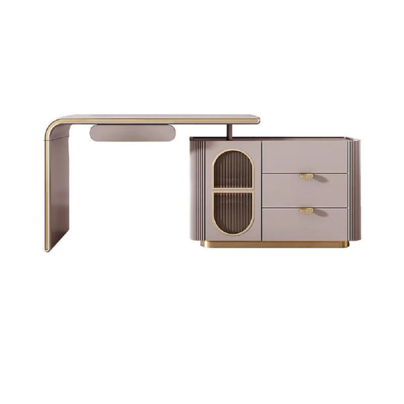 Ashtrid Executive Desk, Left Hand Facing, White