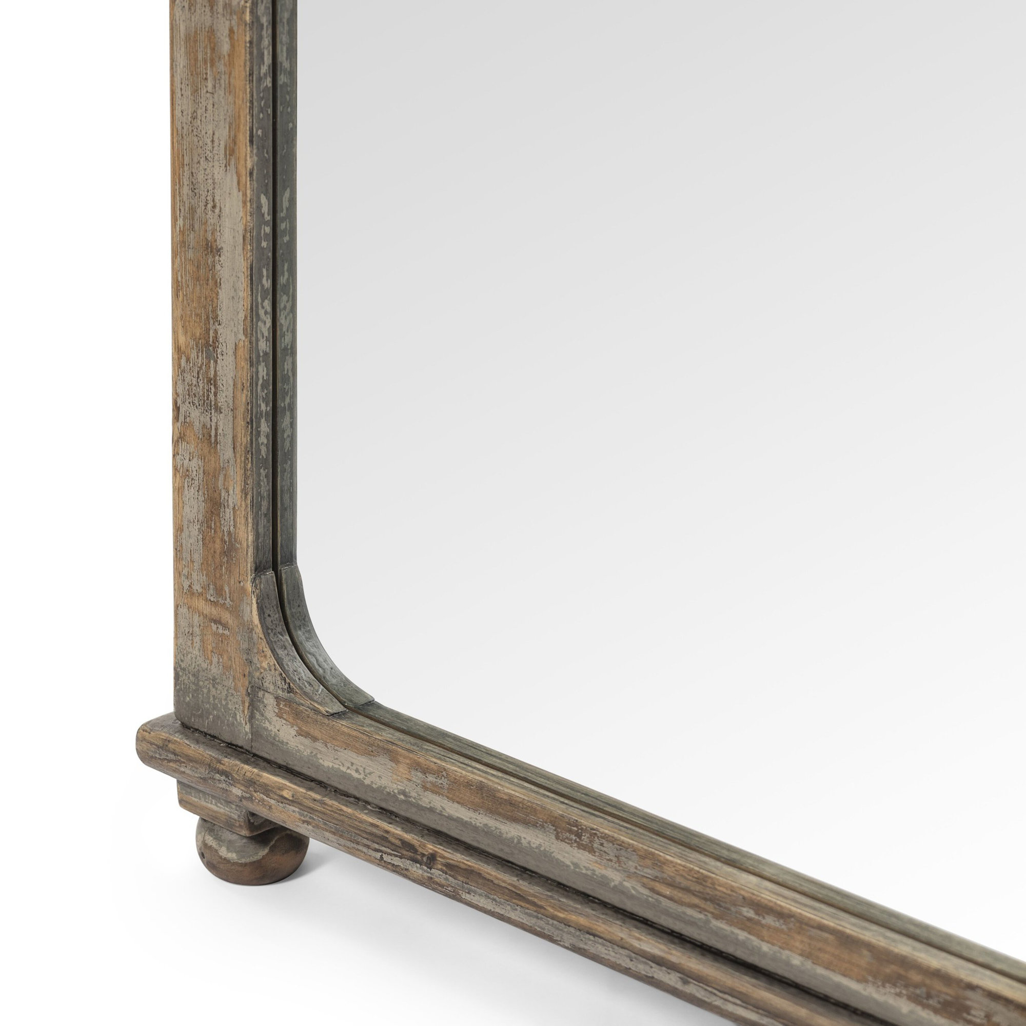 Orleans Floor Mirror, Blue Antiqued Pine